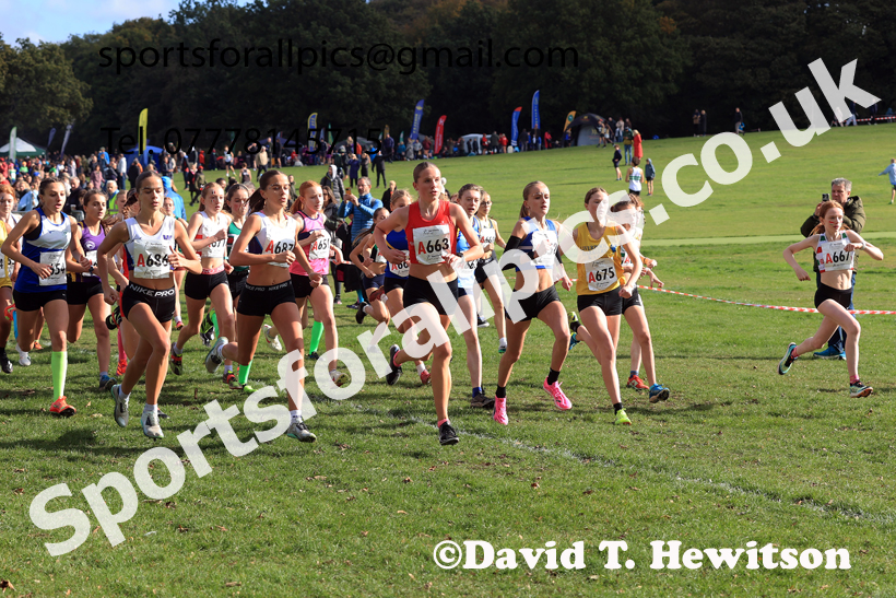 Girls Under-16s 2026 Northern Cross Country Relays, Graves Park, Sheffield. Photo: David T. Hewitson/Sports for All Pics